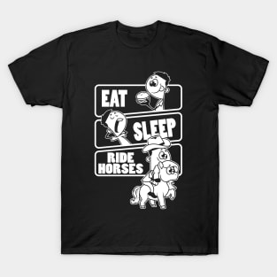 Eat Sleep Ride Horses Repeat - Horse Lovers design T-Shirt